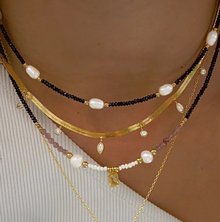Stainless Steel Beaded Necklace